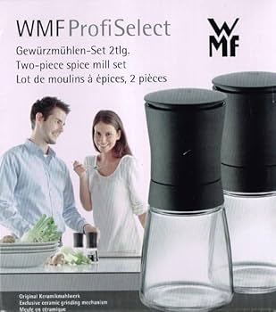 【ドイツ製】WMF ProfiSelect4点セットビネガー、オイル塩ペッパー用 WMF｜ソルト&ペッパー ウッドスタンド付｜WMF（ヴェーエムエフ